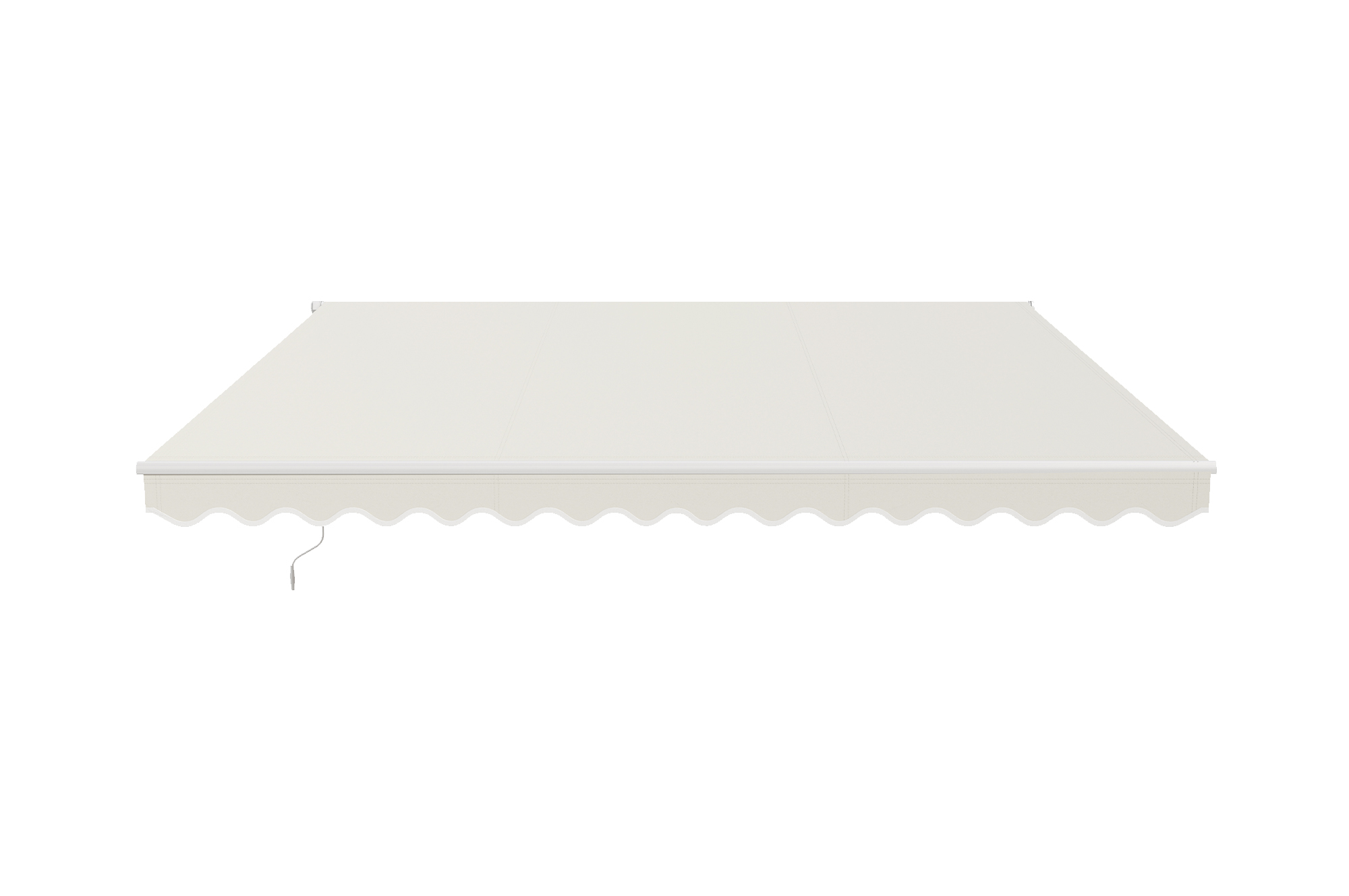 Fehér, egyrészes VECCHIO napellenző 4m x 3m bézs vászonból 6