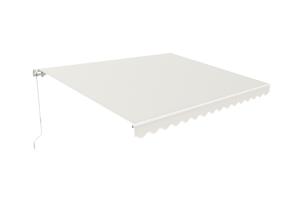 Fehér, egyrészes VECCHIO napellenző 4m x 3m bézs vászonból 7