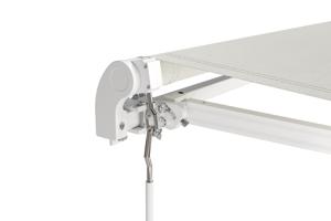 Fehér, egyrészes VECCHIO napellenző 4m x 3m bézs vászonból 10