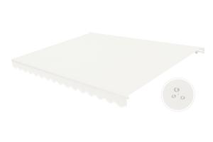 Fehér, egyrészes VECCHIO napellenző 4m x 3m bézs vászonból 8