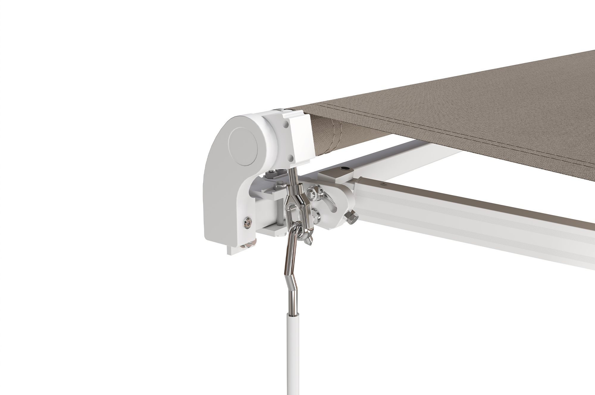 Fehér, egyrészes VECCHIO napellenző, 4 m x 3 m bézs vászon 10