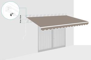 Fehér, egyrészes VECCHIO napellenző, 4 m x 3 m bézs vászon 3