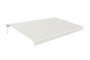 FAZZIO 3m x 2,5m witte semi-cassette gemotoriseerde luifel met beige doek 10