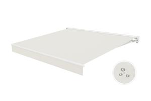 FAZZIO 3m x 2,5m witte semi-cassette gemotoriseerde luifel met beige doek 7