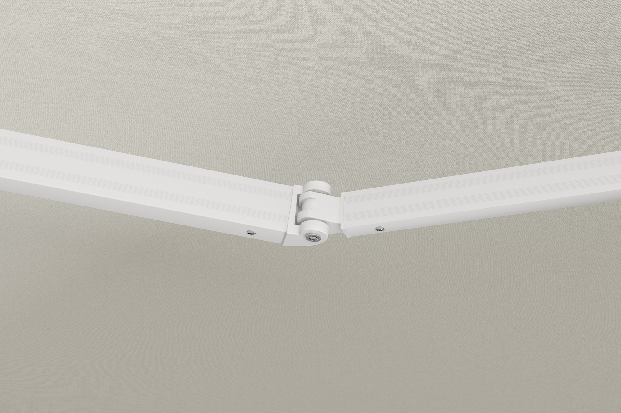 FAZZIO 3m x 2,5m witte semi-cassette gemotoriseerde luifel met beige doek 15