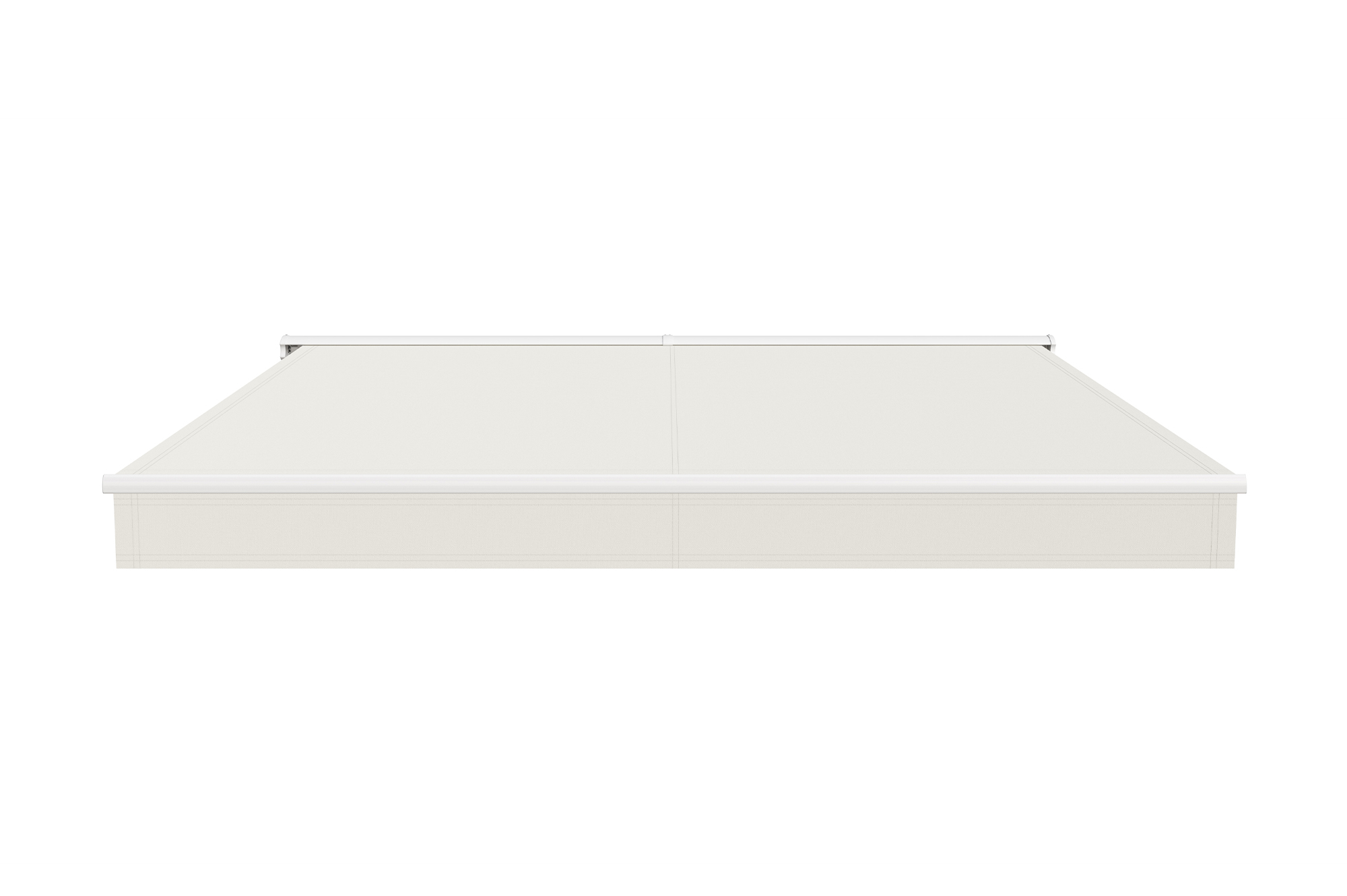 FAZZIO 3m x 2,5m witte semi-cassette gemotoriseerde luifel met beige doek 9