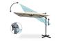 NAVAGIO 2,5x2,5m Offset Parasol in Aluminium - 360° Draaibaar en Kantelbaar - Beige