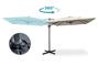 NAVAGIO 2,5x2,5m Offset Parasol in Aluminium - 360° Draaibaar en Kantelbaar - Beige