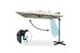 NAVAGIO 2,5x2,5m Offset Parasol in Aluminium - 360° Draaibaar en Kantelbaar - Beige