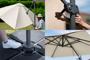 Ombrellone decentrato NAVAGIO 2,5x2,5 m in alluminio - Rotazione e inclinazione a 360° - Beige