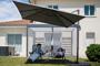 Parasol boczny NAVAGIO 3x3m z aluminium – obrotowy i pochylany o 360° – szary