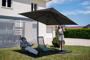 Parasol boczny NAVAGIO 3x3m z aluminium – obrotowy i pochylany o 360° – szary