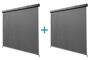 Lot de 2 stores pour pergola VADA en aluminium gris - H.250 x L.180 cm