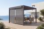 Lot de 2 stores pour pergola VADA en aluminium gris - H.250 x L.135 cm
