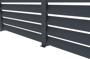 VENTO 92cm pergola privacy screen with grey aluminum louvered slats - for PIANA pergola