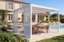 VENTO 92cm pergola privacy screen with white aluminum louvered slats - for PIANA pergola