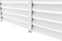 VENTO 92cm pergola privacy screen with white aluminum louvered slats - for PIANA pergola